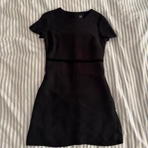 Vintage gap bow detail black mini dress